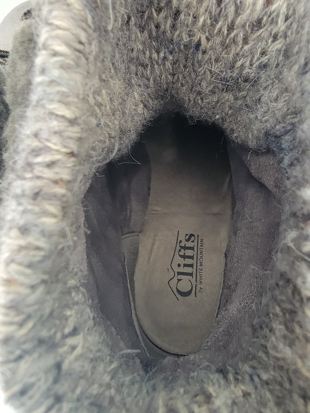 Cliffs by White Mountain Women Ankle Boots Gray Size 9M Lace Up Fleece Comfort - Picture 7 of 10